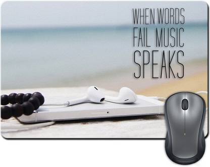 Rangeele Inkers When Word Fail Music Speaks Non Slip Base Mousepad