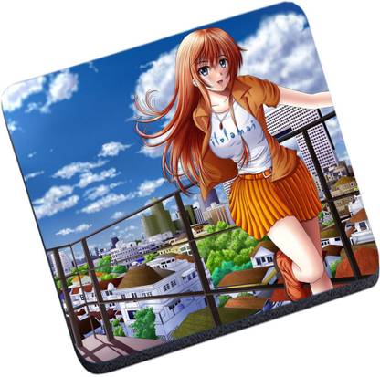 Magic Cases Critical Design girl art anime wind balcony Non Slip Base Mousepad