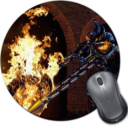 Rangeele Inkers Ghost Rider Bike Round Mousepad