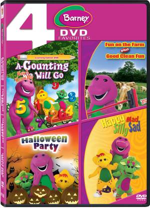 BARNEY 4 DVD PACK 2 (COUNTING, FUN ON FARM, HALLOWEEN, HAPPY MAD)