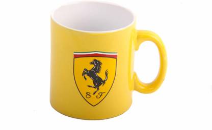 Ferrari Scudetto INS Yellow Ceramic Coffee Mug