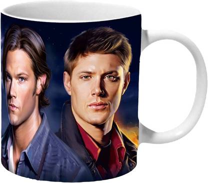 Mooch Wale Supernatural Sam Dean Artwork Ceramic Coffee Mug