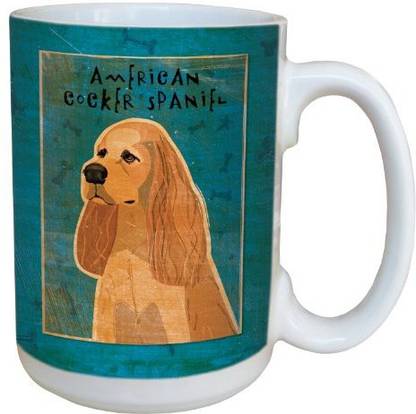 Tree-Free greetings Greetings sg44006 Buff American Cocker Spaniel by John W. Golden Ceramic with Full-Sized Handle, 15-Ounce Ceramic Coffee Mug