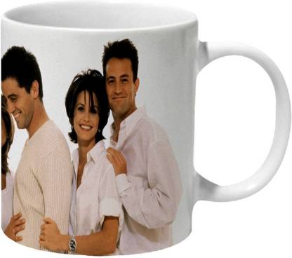 Mooch Wale Friends All White Ceramic Coffee Mug
