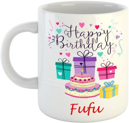 Dream Web Happy Birthday Fufu Ceramic Coffee Mug