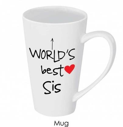 GIFTSMATE Worlds Best Sister Ceramic Coffee Mug