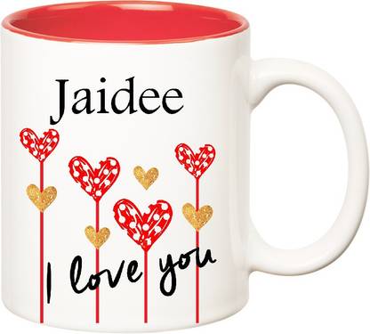 HUPPME I Love You Jaidee Inner Red (350 ml) Ceramic Coffee Mug