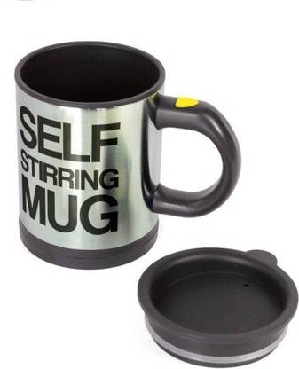 Eshop Self Stirring Stainless Steel, Plastic Coffee Mug