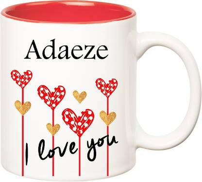 HUPPME I Love You Adaeze Inner Red (350 ml) Ceramic Coffee Mug
