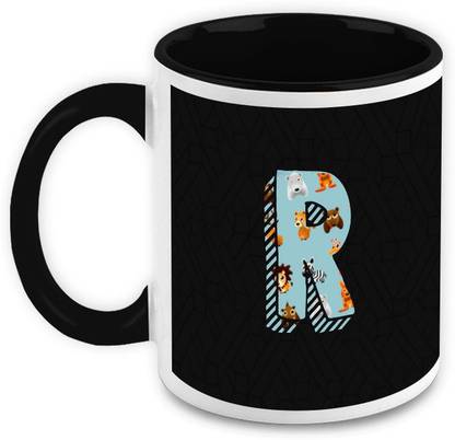 Homesogood Rational Alphabet "R" Ceramic Coffee Mug