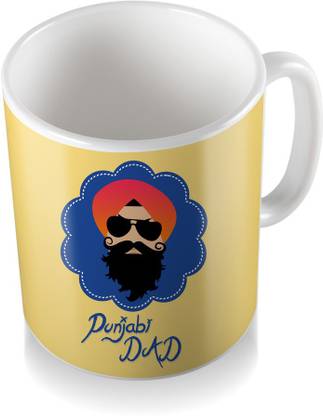SKY TRENDS Punjabi Dad With Sardar Gifts For Dad Father's Day Coffee Ceramic Coffee Mug
