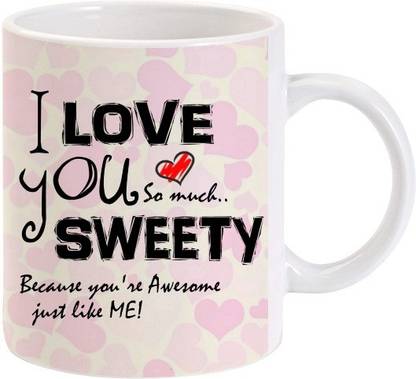 Lolprint I Love You Sweety Ceramic Coffee Mug