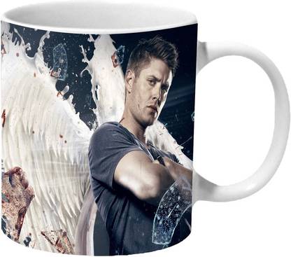 Mooch Wale Supernatural Dean Winchester Wings Ceramic Coffee Mug