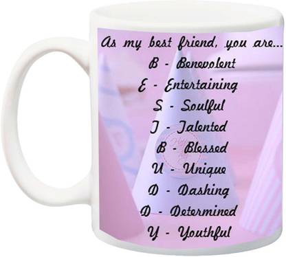 ME&YOU Gift for happy Birthday;As my best friend printed Ceramic Coffee Mug
