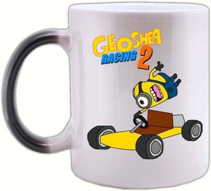 Muggies Magic Geoshea Racing Minion 11 Oz BRH Ceramic Coffee Mug