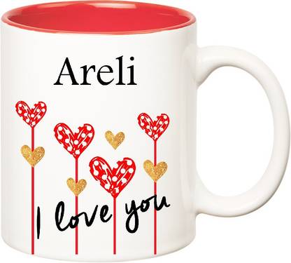 HUPPME I Love You Areli Inner Red (350 ml) Ceramic Coffee Mug