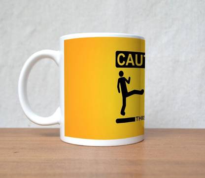 StyBuzz Caution This Sparta Porcelain Coffee Mug