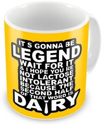 Humor Gang How I Met Your Mother - Barney Stinson - Himym - Legendairy Coffee, 12 Oz, Perfect for Coffee and Tea Lovers - Great Cup for Him or Her At Home or Office Ceramic Coffee Mug