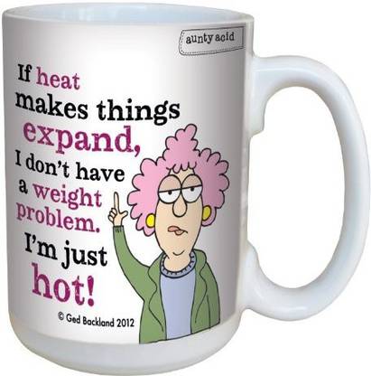Tree-Free greetings Greetings lm43805 Hilarious Aunty Acid Just Hot by The Backland Studio Ceramic, 15-Ounce Ceramic Coffee Mug