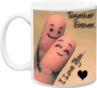 ME&YOU Gift for Husband/Wife/Girlfriend/Boyfriend/Lover;"Together Forever i Love You 3D printed Ceramic Coffee Mug