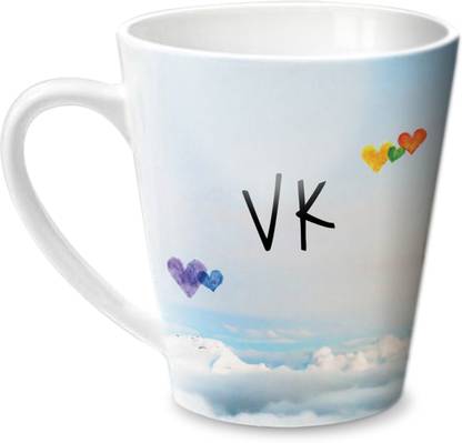 HOT MUGGS Simply Love You V K Conical Ceramic Coffee Mug