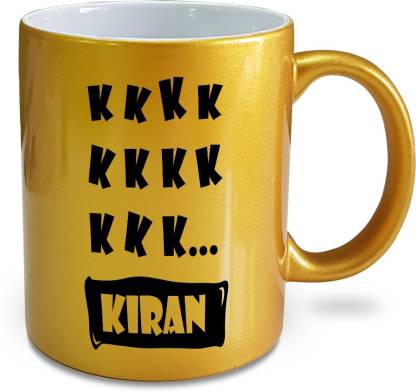 BE AWARA Kkkkk Kiran Gold Ceramic Coffee Mug