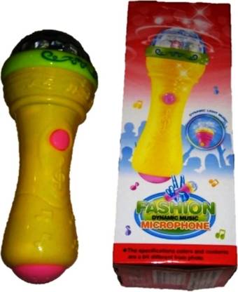 Turban Toys Battery Operated Musical Microphone Mike With Projection Light And Sound
