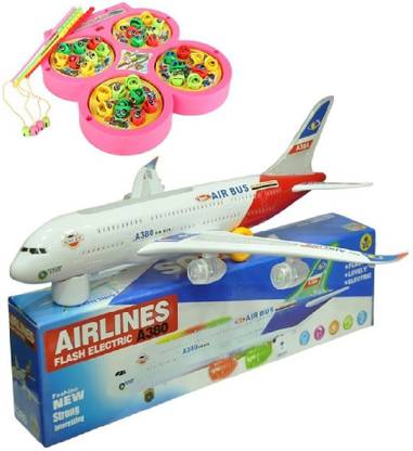 NEW PINCH Fishing Catching Game With Musical Plane Bump And Go with Lights