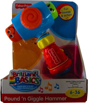 FISHER-PRICE Brilliant Basics - Pound n' Giggle Hammer Rattle
