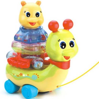 PATHE HuiLe Toys 576 Bump and Go Stacking Snail Electric Toy With Music, Sound and Flashing Light Children Learning & Education Toys