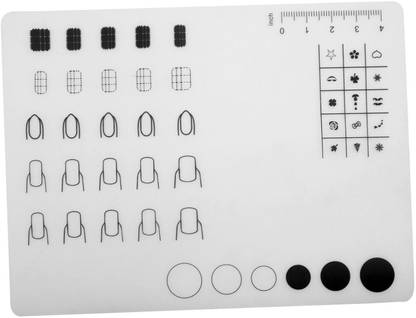 Evana Nail Art Manicure Silicone Mat For Stamping Reverse Stamp
