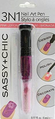 SASSY Chic 3 in 1 Scented Nail Art Pen to Design Polish and Decorate Manicures