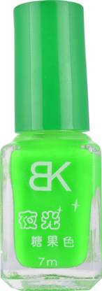 BK Glow In Dark Radium Neon Green Colour Nail Polish Varnish Fluorescent Neon Luminous Art 4 Neon Green