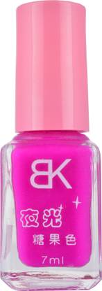 BK Glow In The Dark Radium Dark Purple Colour Nail Polish Varnish Fluorescent Neon Luminous Art BK - 10 Dark Purple