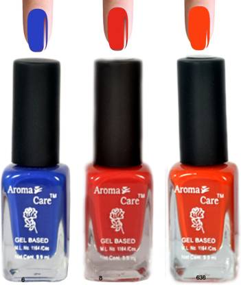 AROMA CARE Red+Orange Matte Nail Polish Combo 6-8-636 Multicolor,