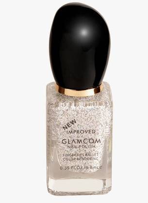 Glamcom Classic Nail Polish Sparkling White