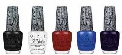 OPI 5 Shatter Crackle Nail Polish Full Size Black White Red Blue Navy New