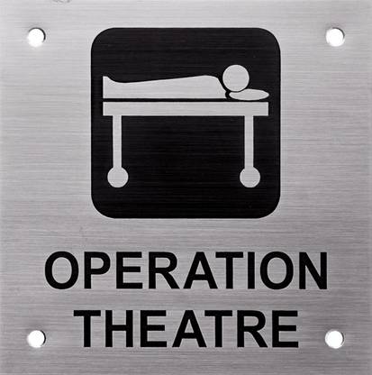 SIGNAGES Steel Operation Theatre Logo Name Plate