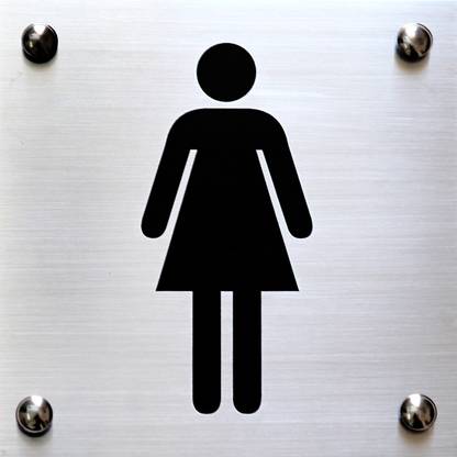SIGNAGES Steel FEMALE TOILET LOGO Name Plate