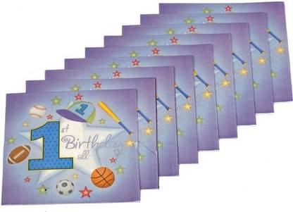 FUNCART Sporty At 1 Multicolor Paper Napkins