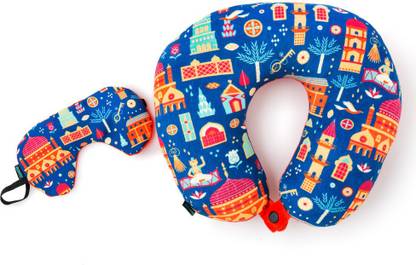 Chumbak Magic Carpet Ride Travel Pillow With Eye Mask Neck Pillow & Eye Shade