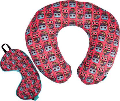 chumbak Owl Neck Pillow & Eye Shade