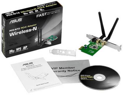 ASUS PCE-N15 Wireless-N300 PCI Express Adapter Network Interface Card