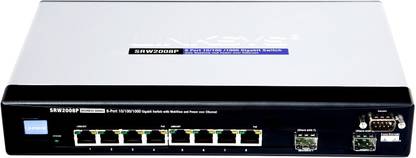 CISCO SRW2008P 8 Port Gigabit Switch - WebView- Poe 8 Ports 10||100||1000 Network Switch