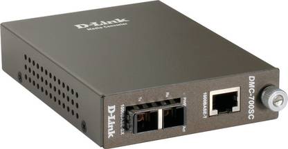D-Link DMC-700SC Gigabit Multimode SC Media Converter 1000BASE-T to 1000BASE-SX 5 Ports 1000 Mbps Smart Network Switch