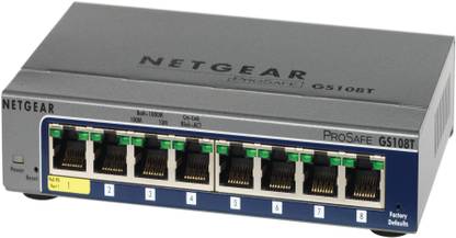 NETGEAR Prosafe 8-Port Gigabit Smart 8 Ports 10||100||1000 Smart Network Switch