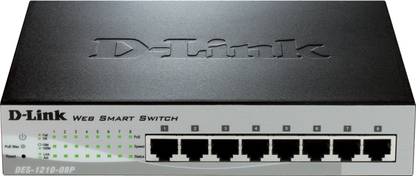D-Link Des-1210-08p 8-Port 8 Ports 10/100 Poe Web Smart-Iii Switch Smart Network Switch
