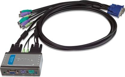 D-Link KVM-121 2-PORT PS/2 KVM SWITCH WITH AUDIO SUPPORT 5 Ports 1000 Mbps Network Switch