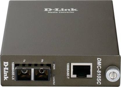 D-Link Dmc 810Sc - Media Converter - 1000Base-Lx, 1000Base-T - Rj-45 - Sc Single Mode - External - Up To 15 Km 5 Ports 1000 Mbps Network Switch