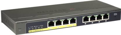 NETGEAR New Prosafe Plus 8-Port Gigabit Ethernet Switch with Poe 8 Ports 10||100||1000 Network Switch